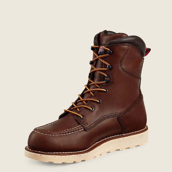 Safety Støvler Herre - Red Wing Traction Tred - 8-Inch Waterproof Toe - Mørkebrune - VOGXLY-741